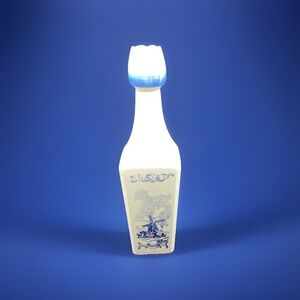 Vandermint Blue and White Windmill Liquor Decanter-Delft style-Tulip‎ Lid